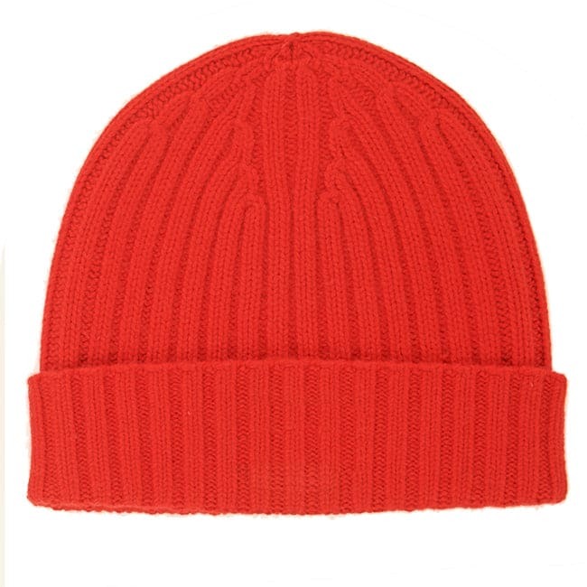 MC2 Saint Barth Cashmere Blend Red Hat With Check Patch