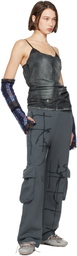 Collina Strada Gunmetal & Black Cargo Sweatpants