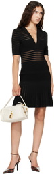 BALMAIN Off-White Small Pulse Smooth Topstitched Leather Bag