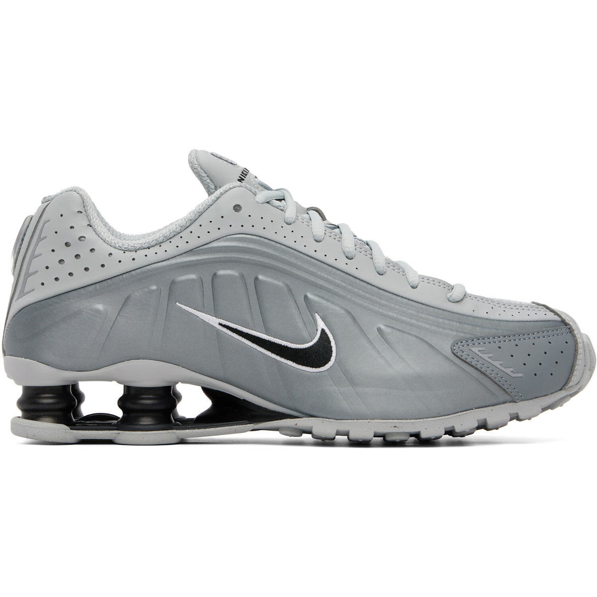 Nike Gray & Black Shox R4 Sneakers