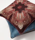 Etro Kiri cotton velvet cushion