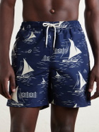 Polo Ralph Lauren - Printed Straight-Leg Mid-Length Swim Shorts - Blue
