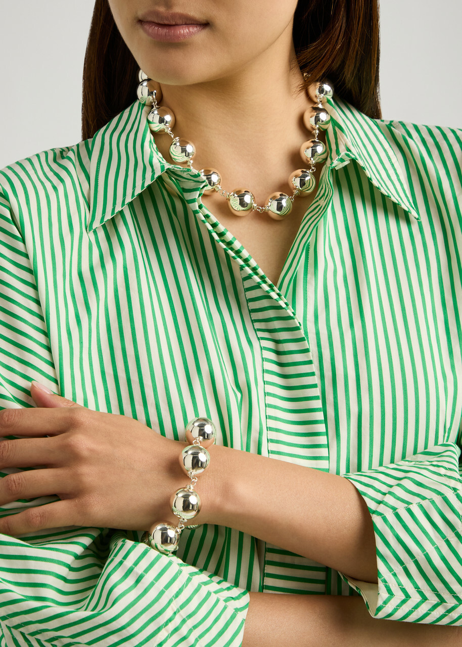 Pearl Octopuss.y Sterling Silver Sphere Necklace - One Size