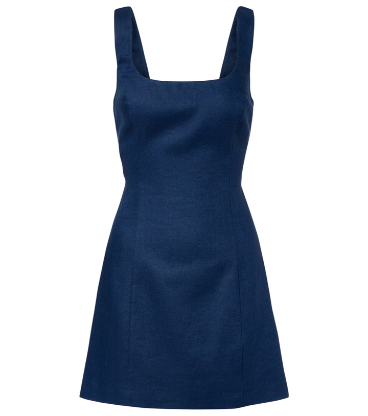 chinese dress ladies Buy Iris Lavender Linen Dress Flowy Sustainable with Pockets main image 1