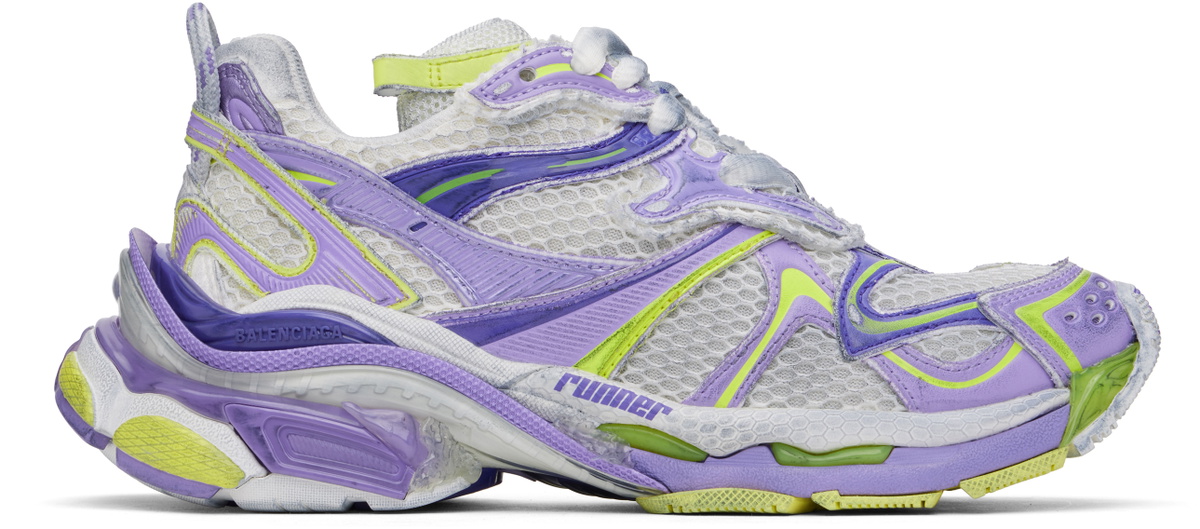 White & Purple Balenciagas Track runners! Balenciaga Track 2.0 Sneakers in Purple | Lyst main image 2