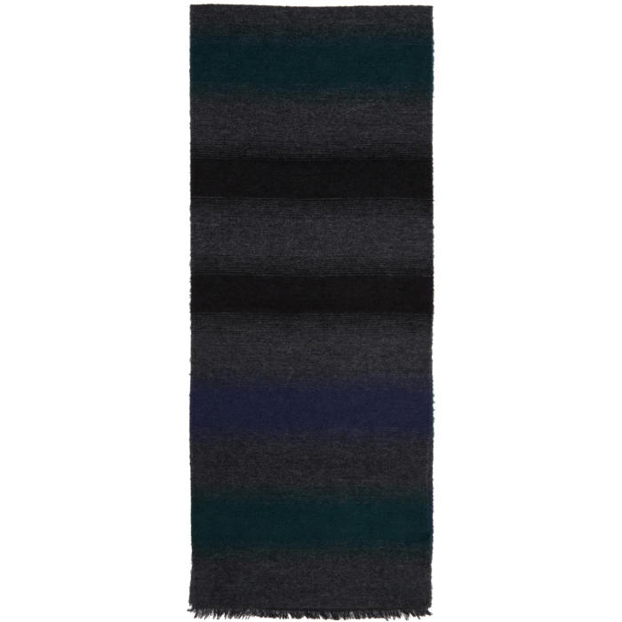 Photo: PS by Paul Smith Multicolor Striped Mohair Scarf 