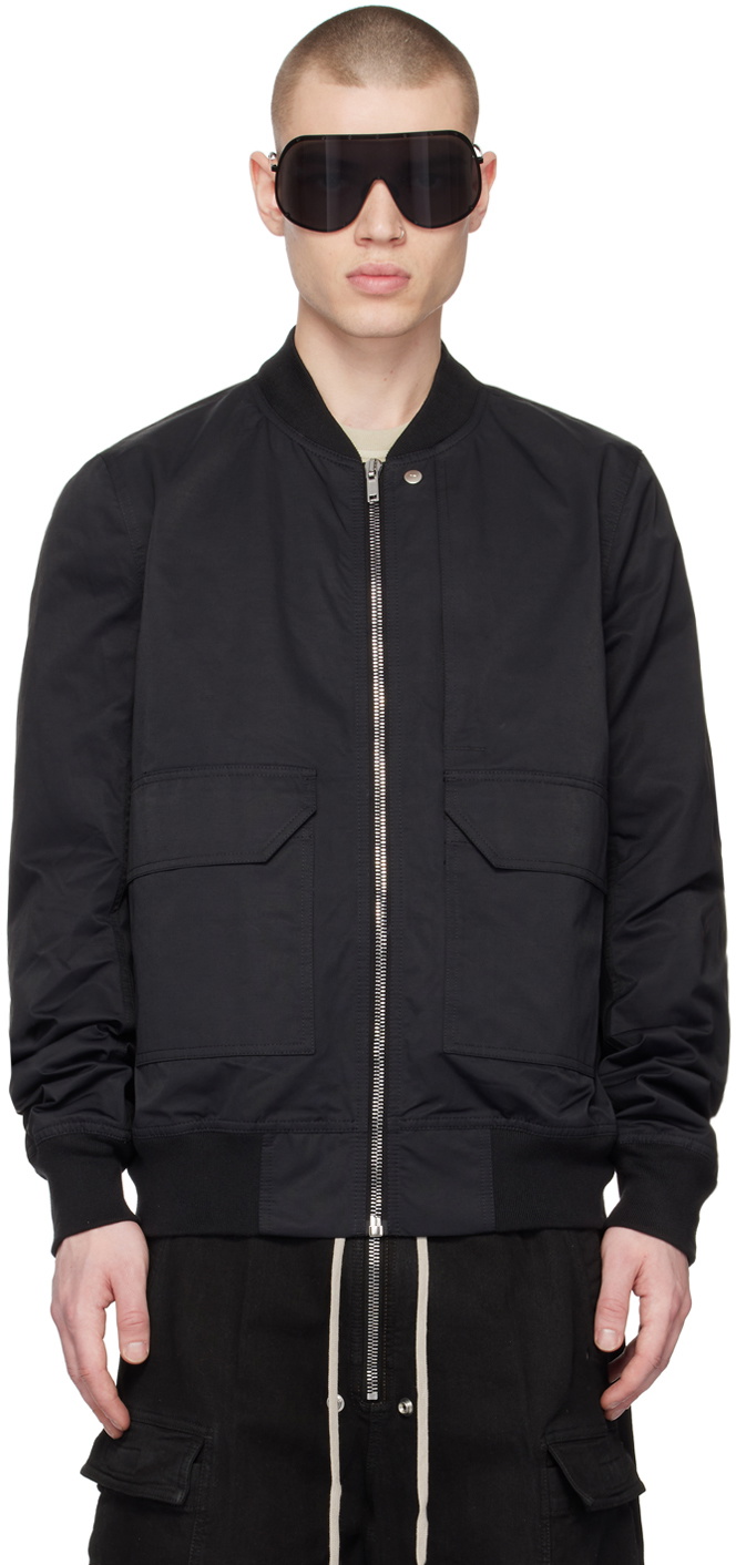 Rick Owens Drkshdw Black Lido Flight Bomber Jacket Rick Owens Drkshdw