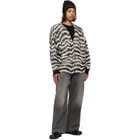 R13 Black & White Printed Oversized Cardigan