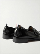 Thom Browne - Varsity Patent-Leather Penny Loafers - Black