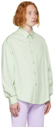 AMI Paris Green Organic Cotton Shirt