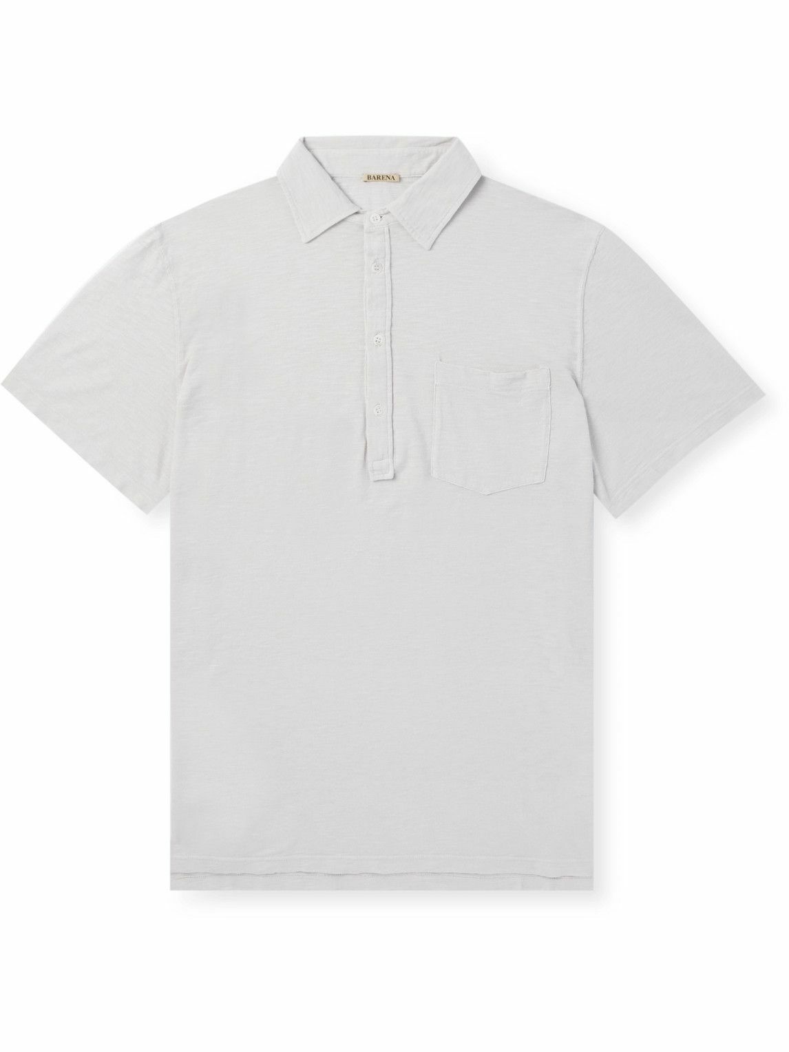 Photo: Barena - Spilo Garment-Dyed Cotton-Jersey Polo Shirt - White