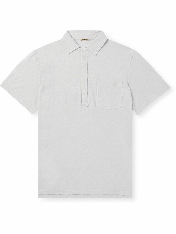 Photo: Barena - Spilo Garment-Dyed Cotton-Jersey Polo Shirt - White