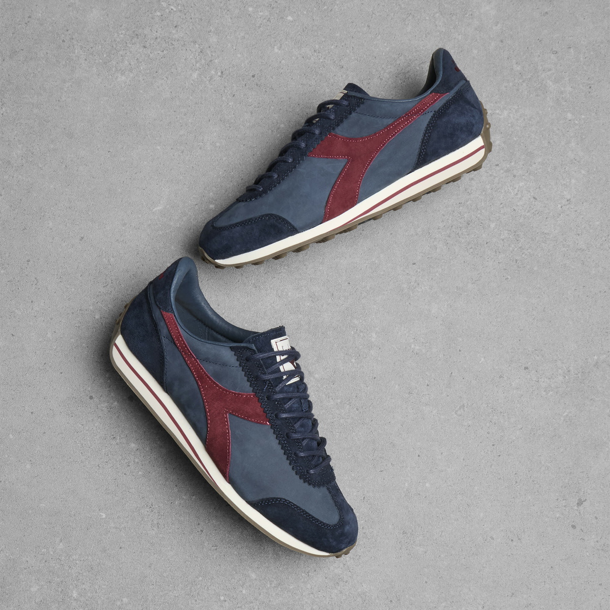 Diadora Men's Rally Waxed Sneaker in Navy Tuareg