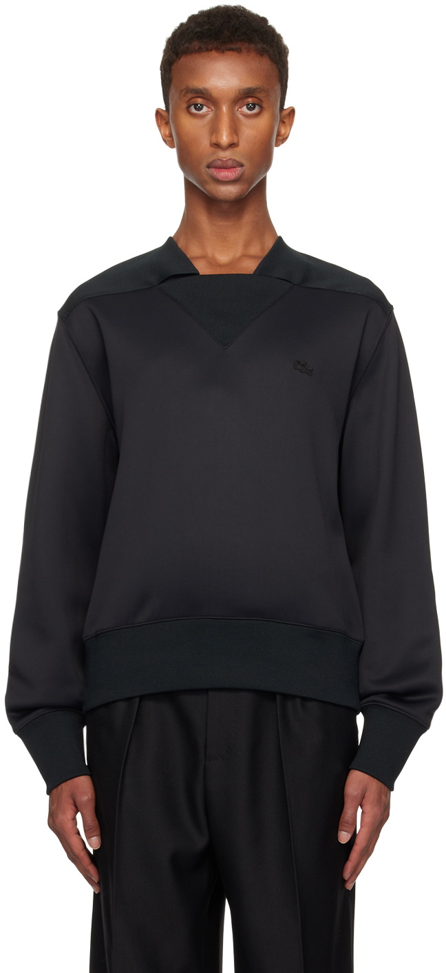 LACOSTE full zip sweatshirt with contrasting sleeves Blue