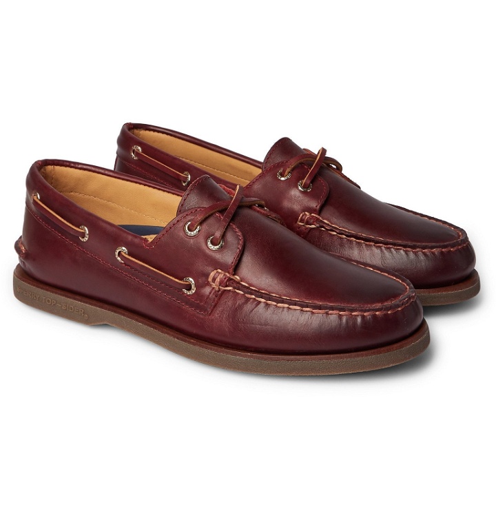 Photo: Sperry - Gold Cup Leather Boat Shoes - Burgundy