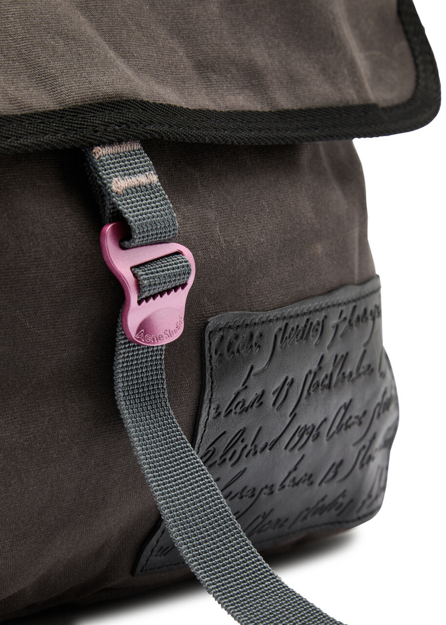 Acne Studios Andemer Waxed Canvas Messenger bag - Grey - One Size