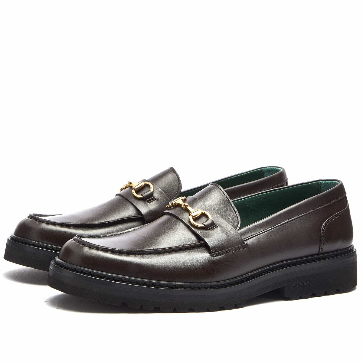 Photo: VINNY'S Men's Le Club Horsebit Snaffle Loafer in Brown Crust Leather