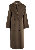 Rohe Layered Scarf-effect Wool Coat Taupe
