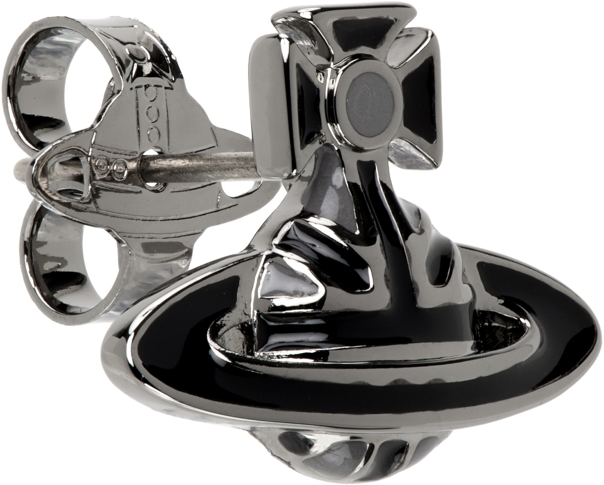 Vivienne Westwood Gunmetal Jack Single Stud Earring Vivienne Vivienne Westwood Gunmetal Jack Single Stud Earring Vivienne