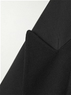 Valentino Garavani - Double-Breasted Silk-Faille Trimmed Wool Blazer - Black