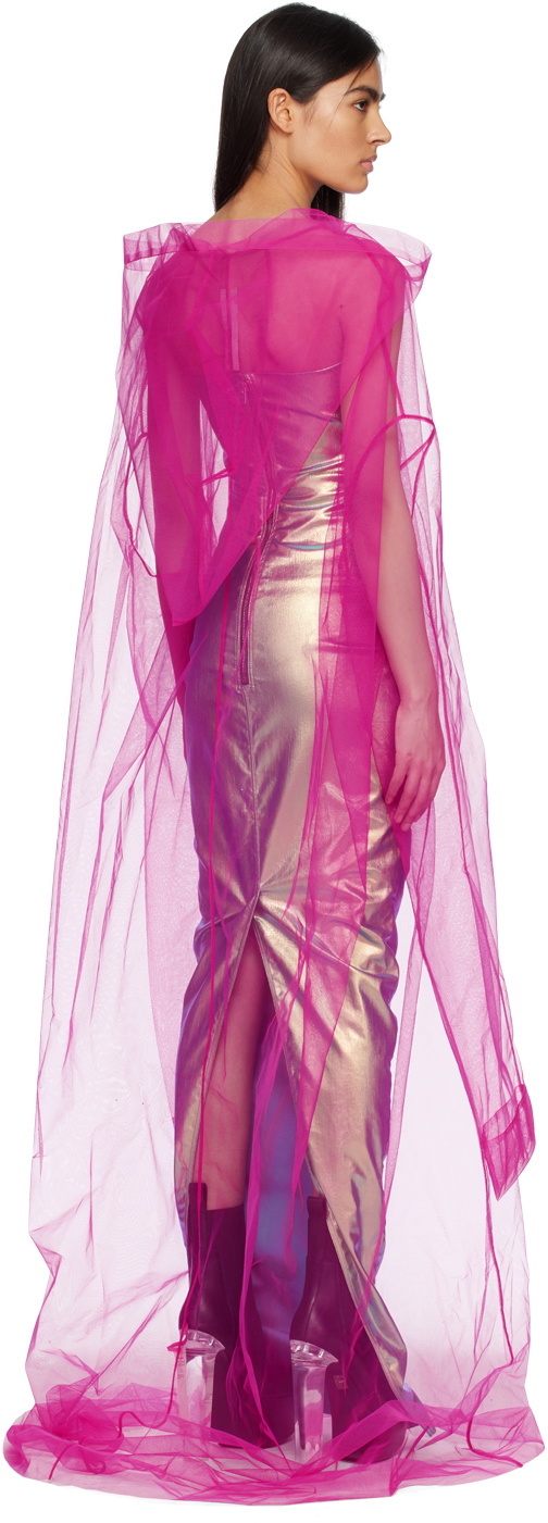 Rick Owens Pink Flyproof Kaftan Coat Rick Owens