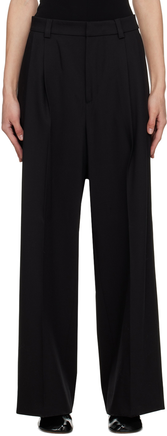 Teurn Studios SSENSE Exclusive Black Pleated Trousers