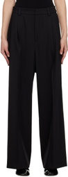 Teurn Studios SSENSE Exclusive Black Pleated Trousers