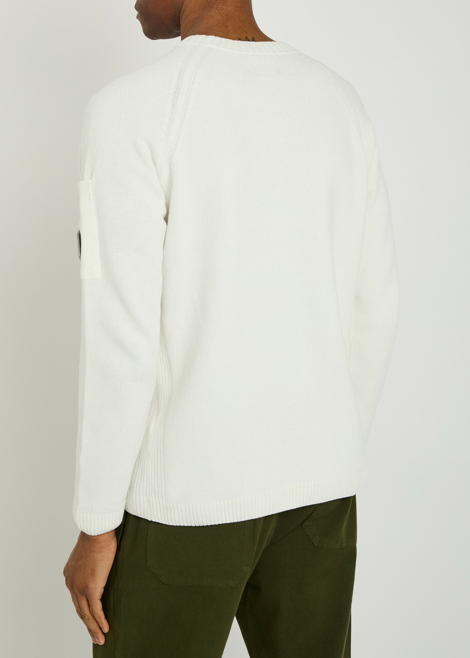 C.P. Company Cotton Jumper White