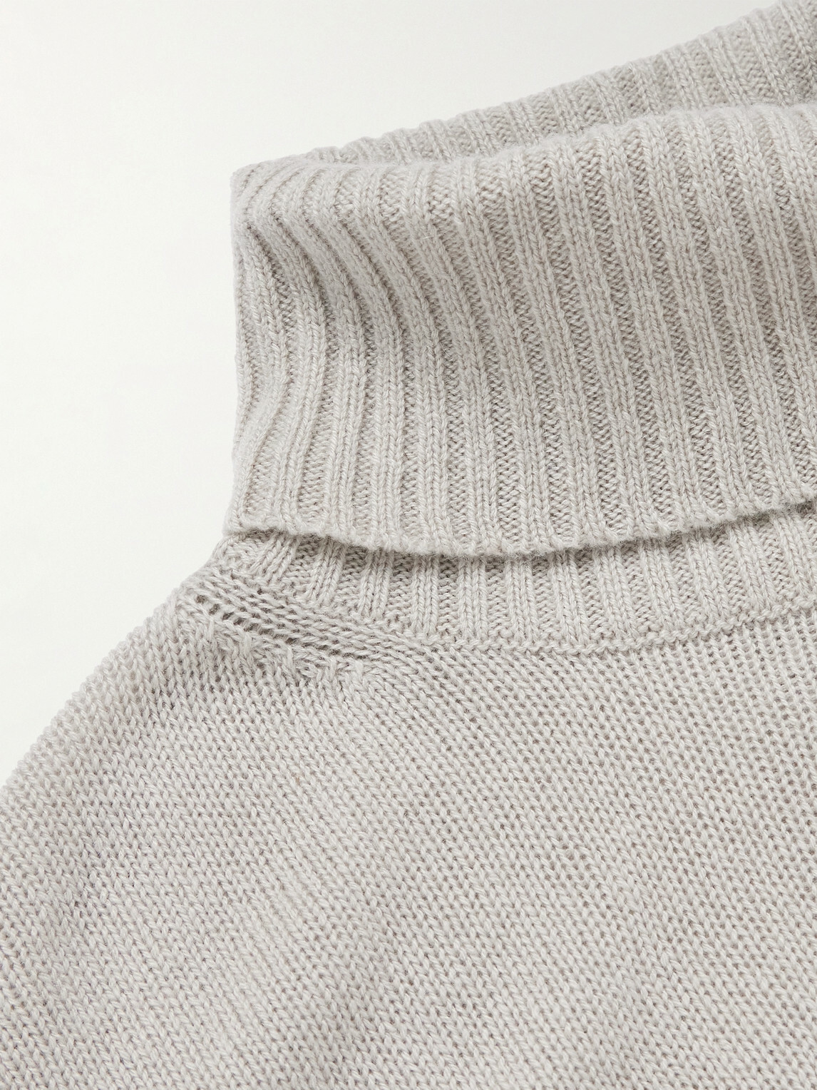 Allude - Virgin Wool and Cashmere-Blend Rollneck Sweater - Neutrals