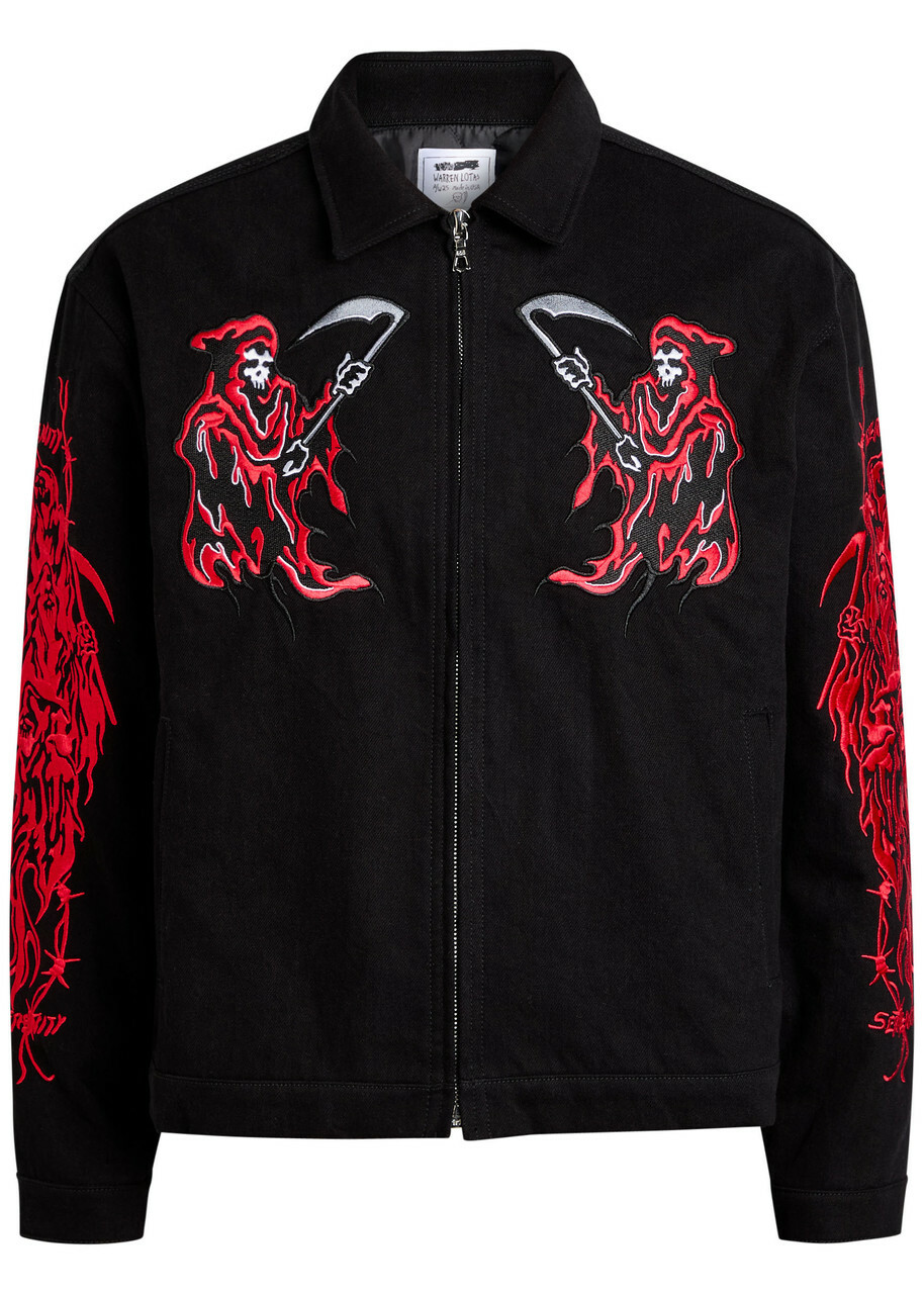 Warren Lotas Dueling Reaper Printed Jacket Black