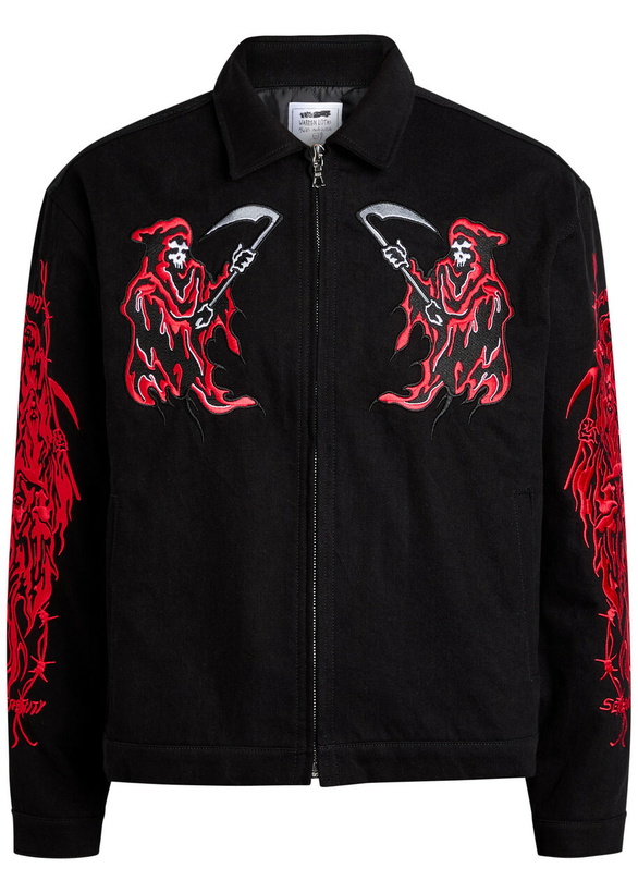 Photo: Warren Lotas Dueling Reaper Printed Jacket Black