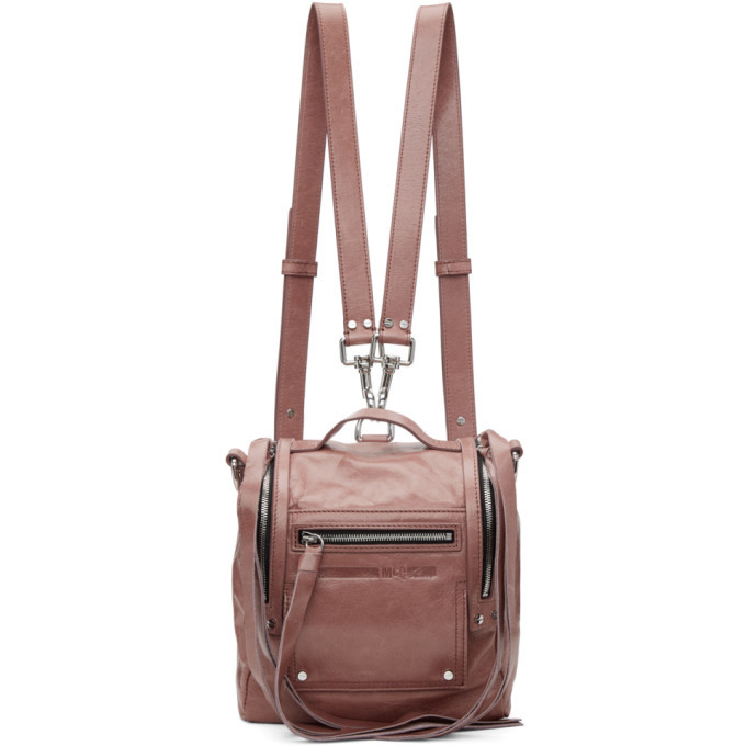McQ Alexander McQueen Pink Mini Convertible Box Backpack McQ  display picture 1