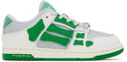 AMIRI Kids Green & Gray Mesh Skel Top Low Sneakers