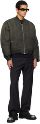 424 Black Military Bomber Jacket