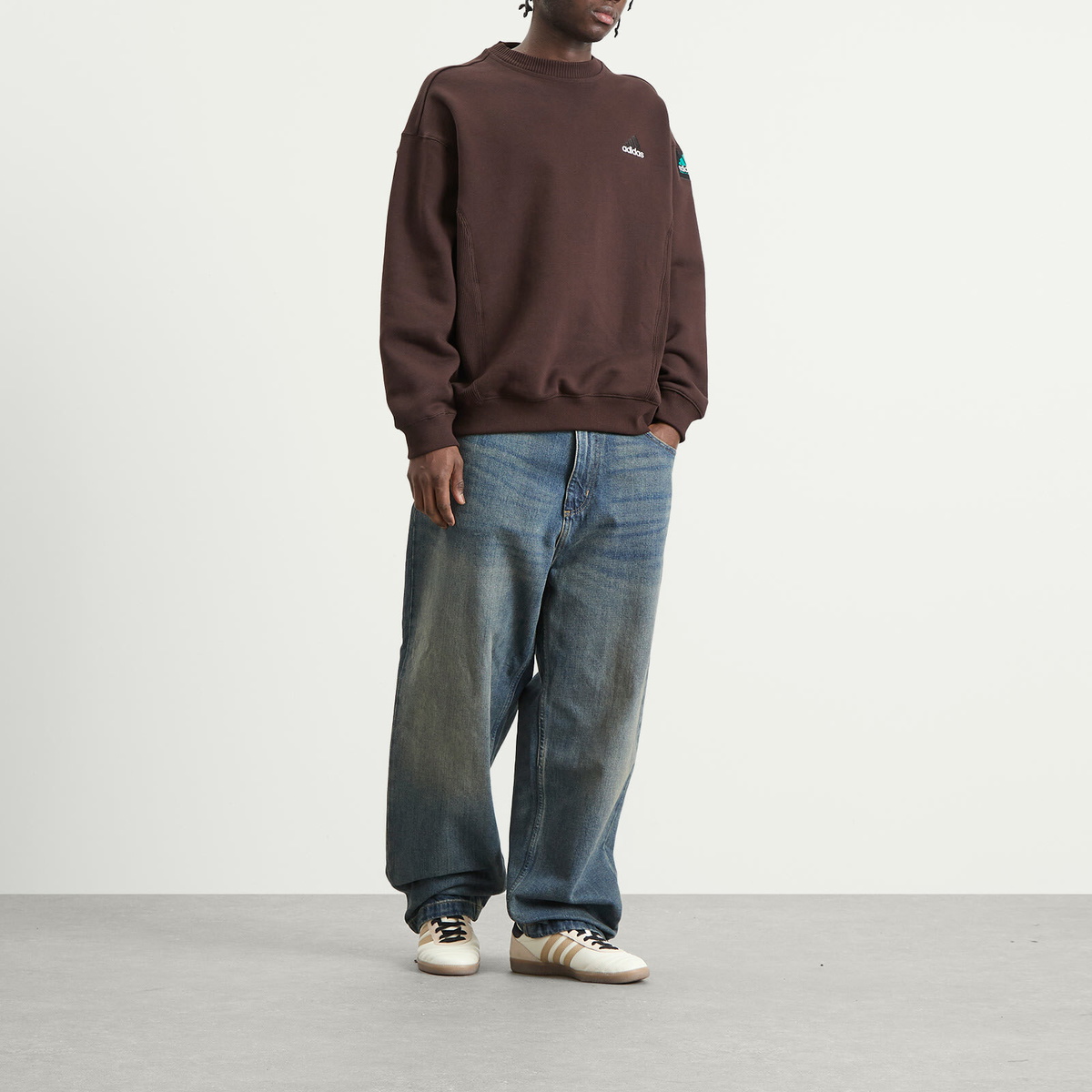 Adidas EQT Crew Sweatshirt in Aurora Coffee