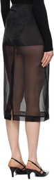 The Frankie Shop Black Peri Sheer Midi Skirt