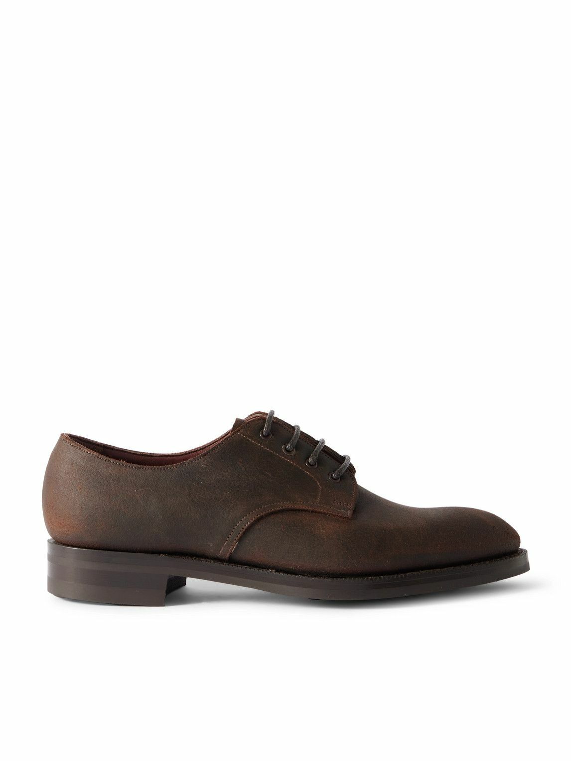 Edward Green - Leith Suede Derby Shoes - Brown