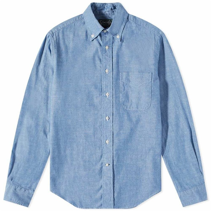 Photo: Gitman Vintage Men's Button Down Summer Chambray Shirt in Blue