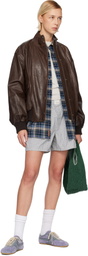 ERL Blue Light Check Boxer Boy Shorts