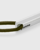 Le Gramme 1.7g Sterling Silver Khaki Cord Bracelet Green - Mens - Jewellery