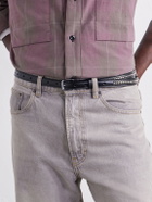 Monitaly - Extra Long Clincher 1.5cm Studded Leather Belt