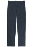 Herno Linen and Cotton-blend Trousers Navy