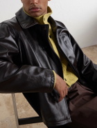 SAGE NATION - Glossed-Leather Jacket - Black