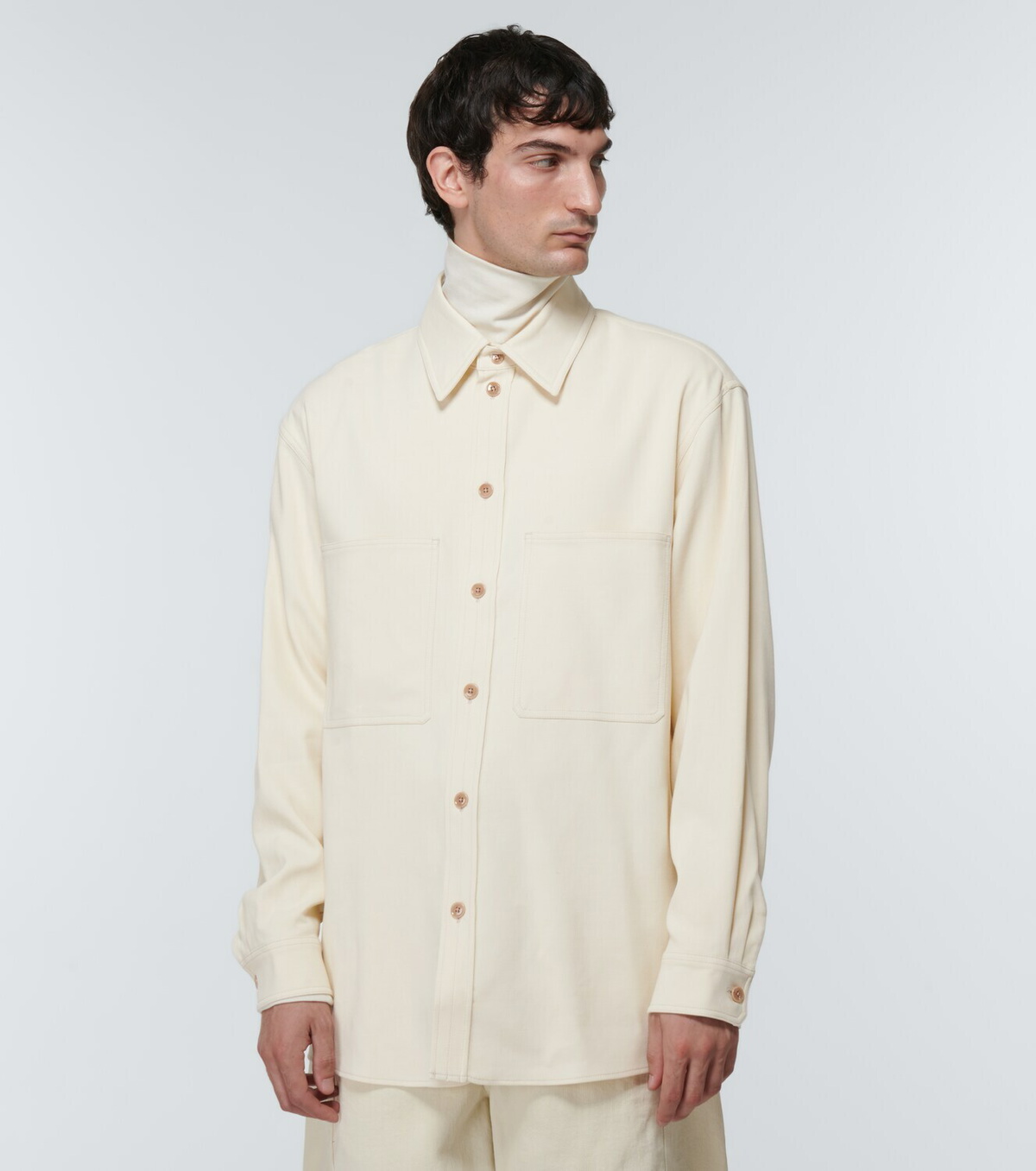 Lemaire - Cotton and wool-blend twill shirt