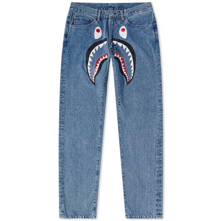 Photo: A Bathing Ape Shark Washed Wide Fit Denim Pant