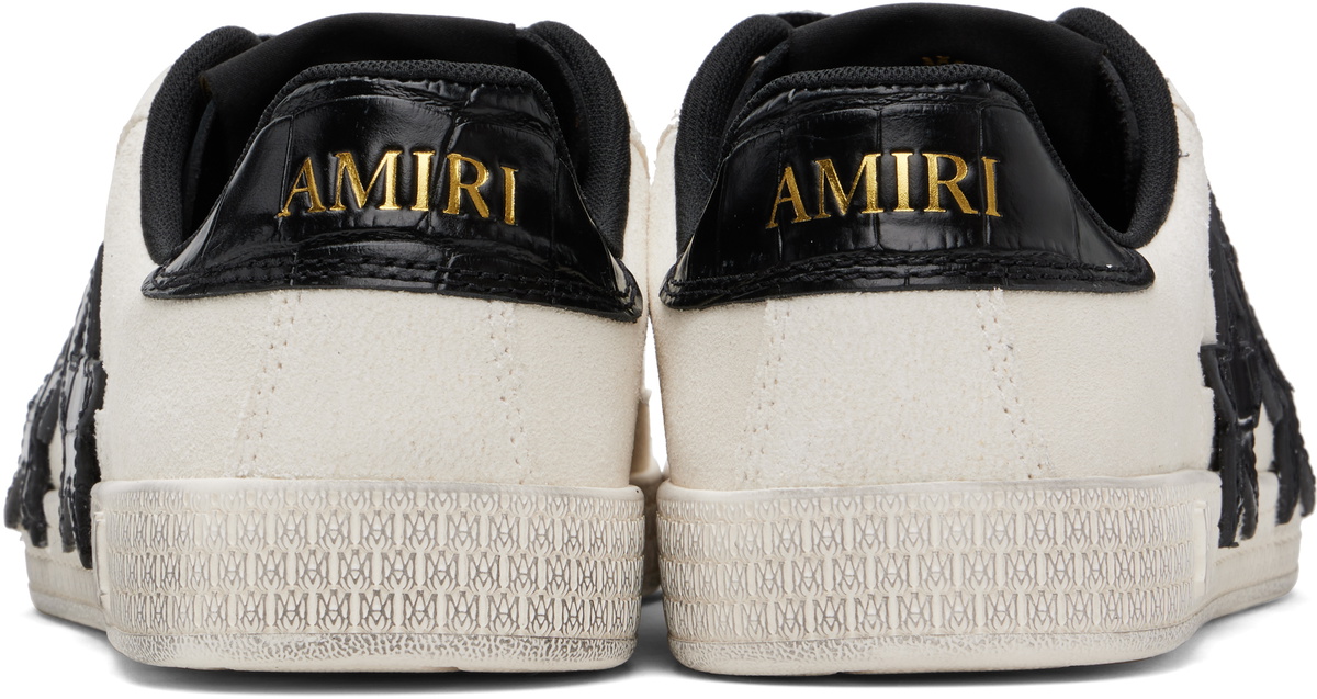 AMIRI Off-White Croc Debossed Pacific Sneakers
