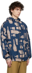 Kenzo Navy Cocktails Hooded Jacket