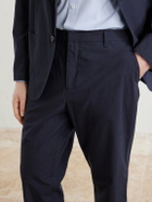 Sunspel - Straight-Leg Cotton-Poplin Suit Trousers - Blue