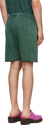 Les Tien Green Cotton Shorts