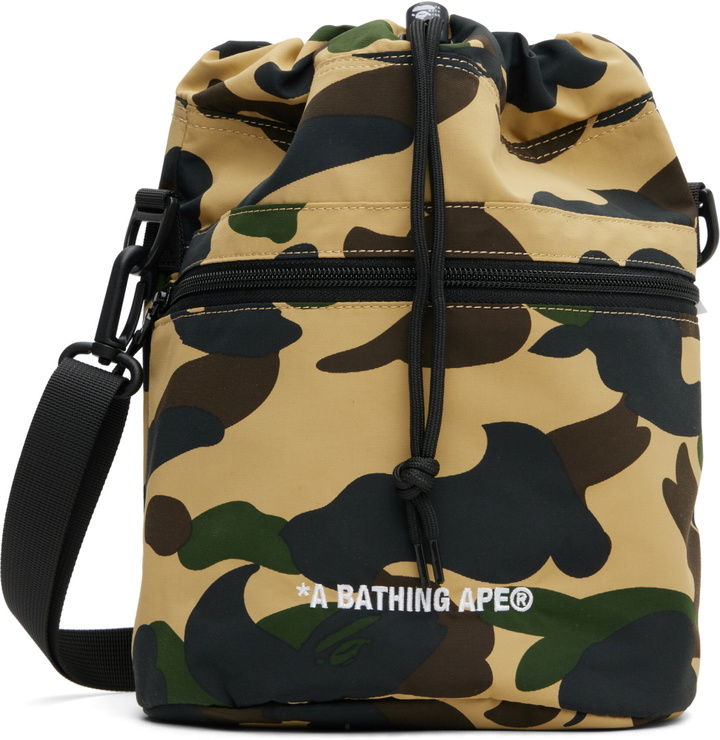 Photo: BAPE Beige 1st Camo Drawstring Bag